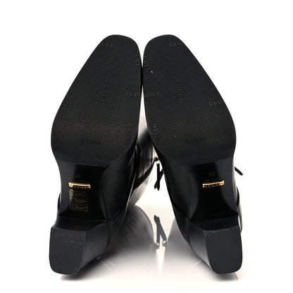 Gucci Calfskin Double G Knee High Boots 36 Black 5 of 11