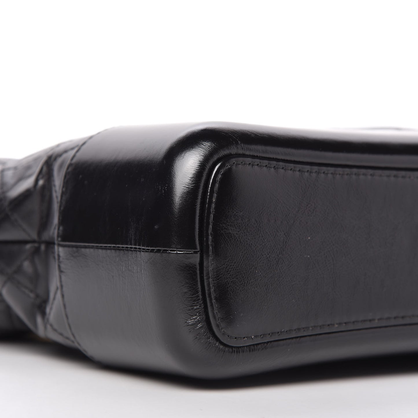 Aged Calfskin Quilted Medium Gabrielle Hobo Black