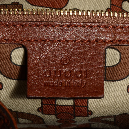 Gucci Calfskin Large Indy Top Handle Hobo Brown 6 of 10