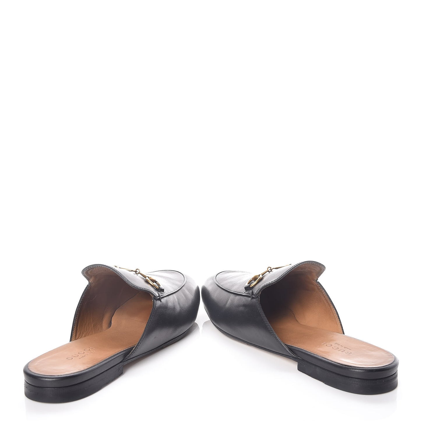 Calfskin Womens Princetown Slippers 38.5 Black