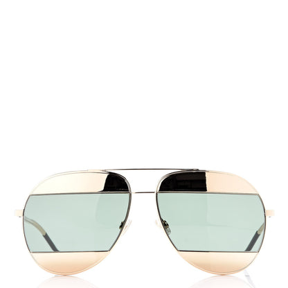 Christian Dior Split 1 Aviator Sunglasses Gold 2 of 8