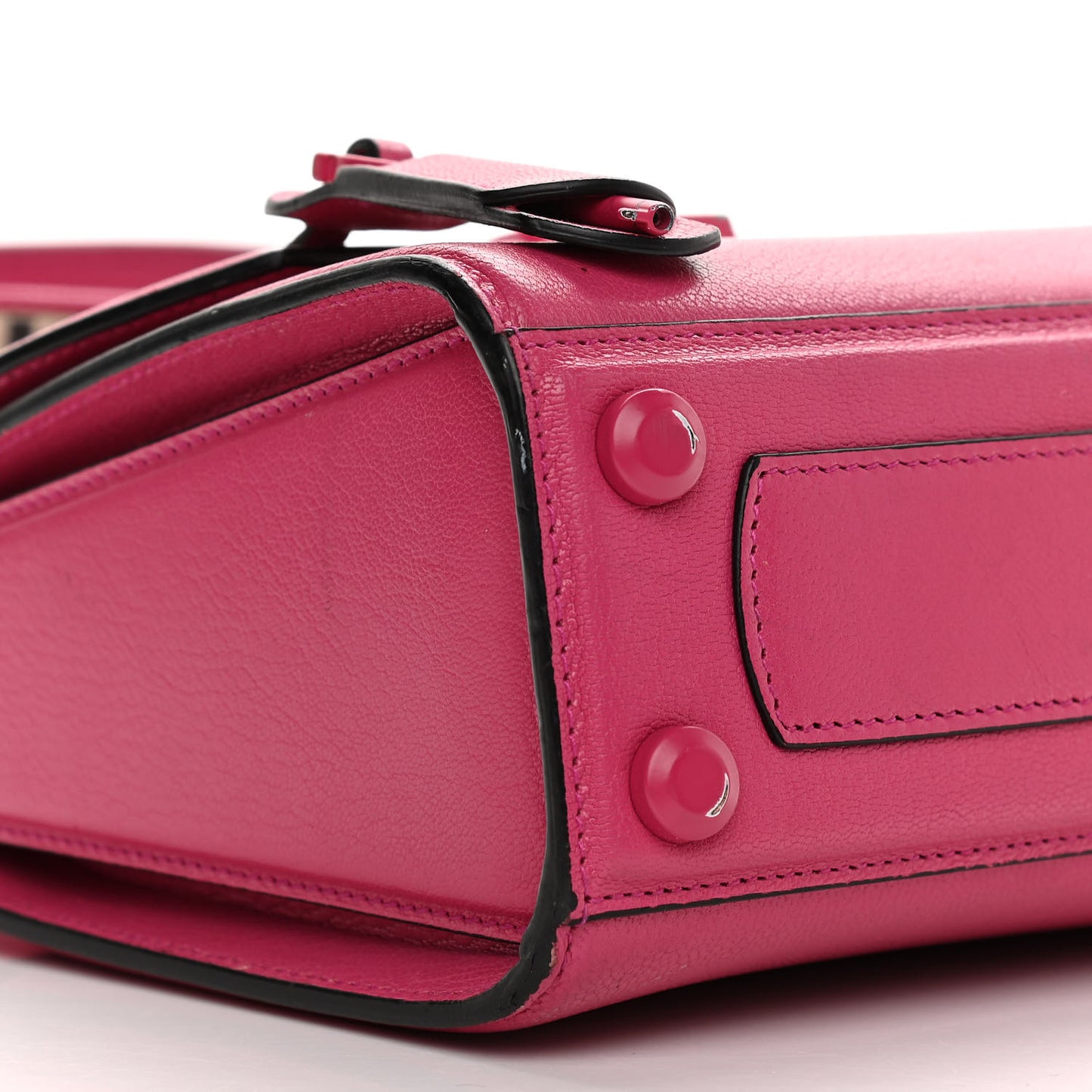 Calfskin The Piccolo Boxyz Top Handle Bag Pink
