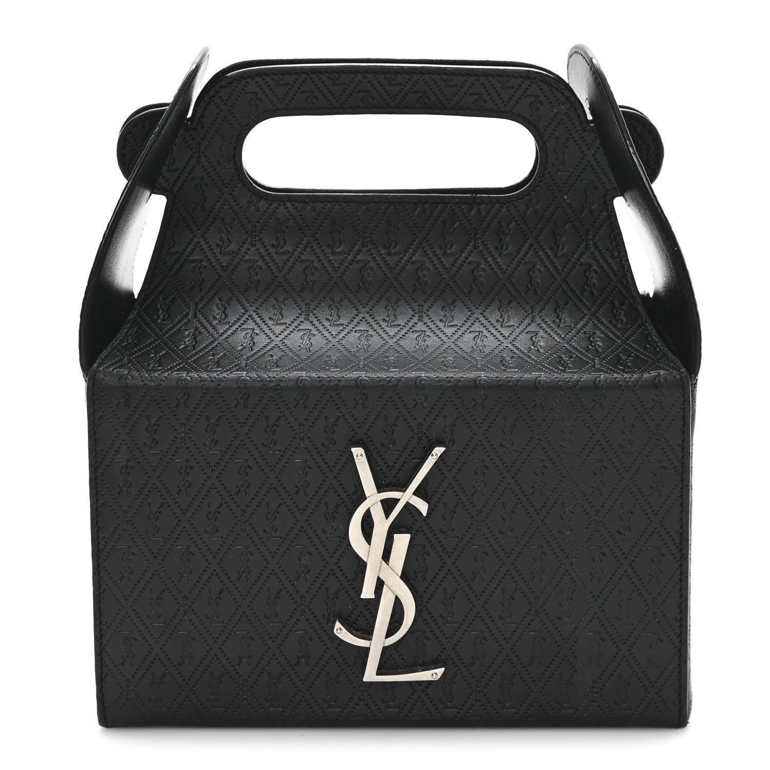 Saint Laurent Calfskin Monogram Take Away Box Black 1 of 7