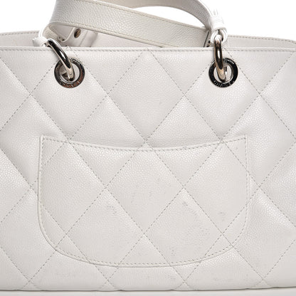 Chanel Soft Caviar Quilted CC Timeless Tote White 11 of 15