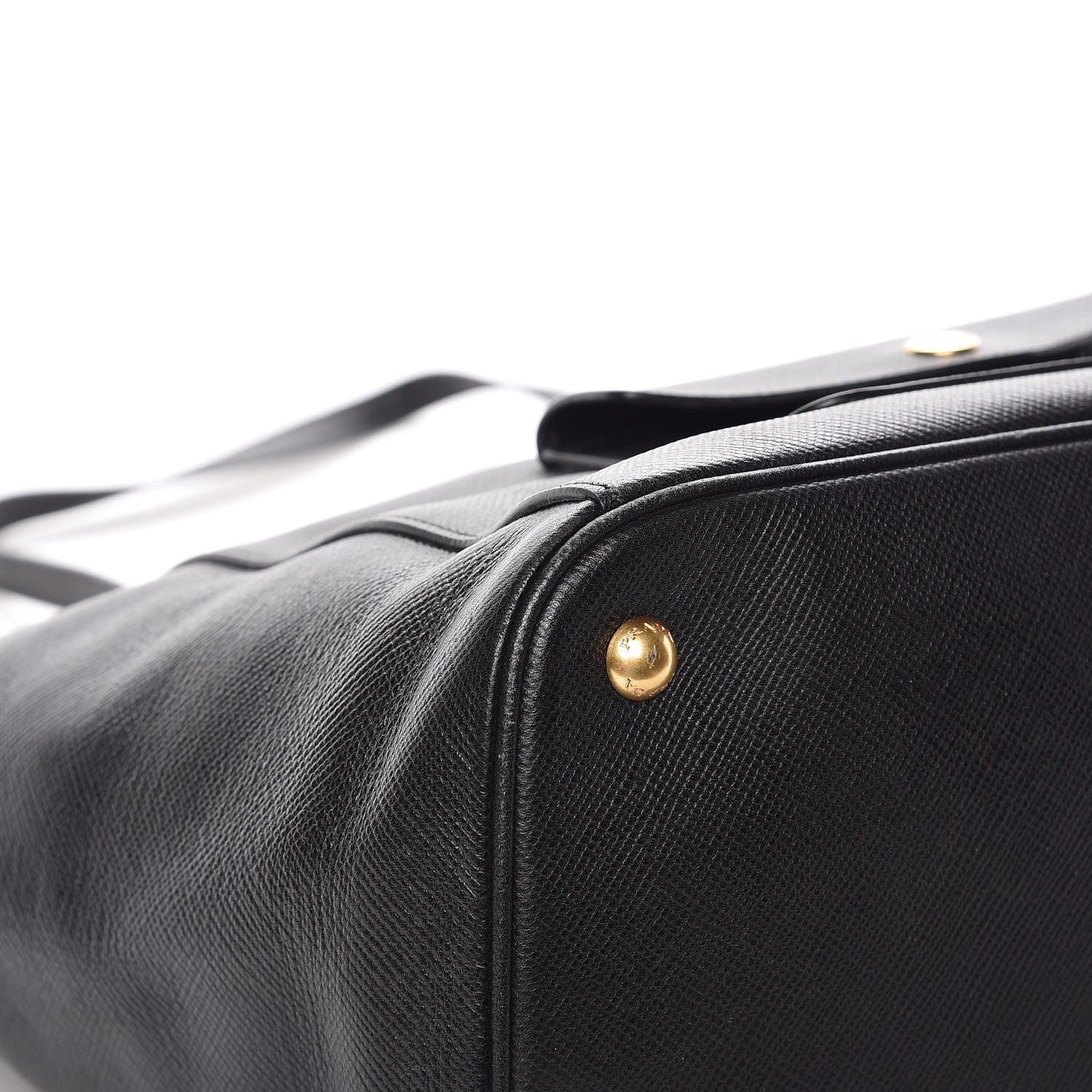 Prada Saffiano Cuir Front Pocket Tote Black 11 of 20