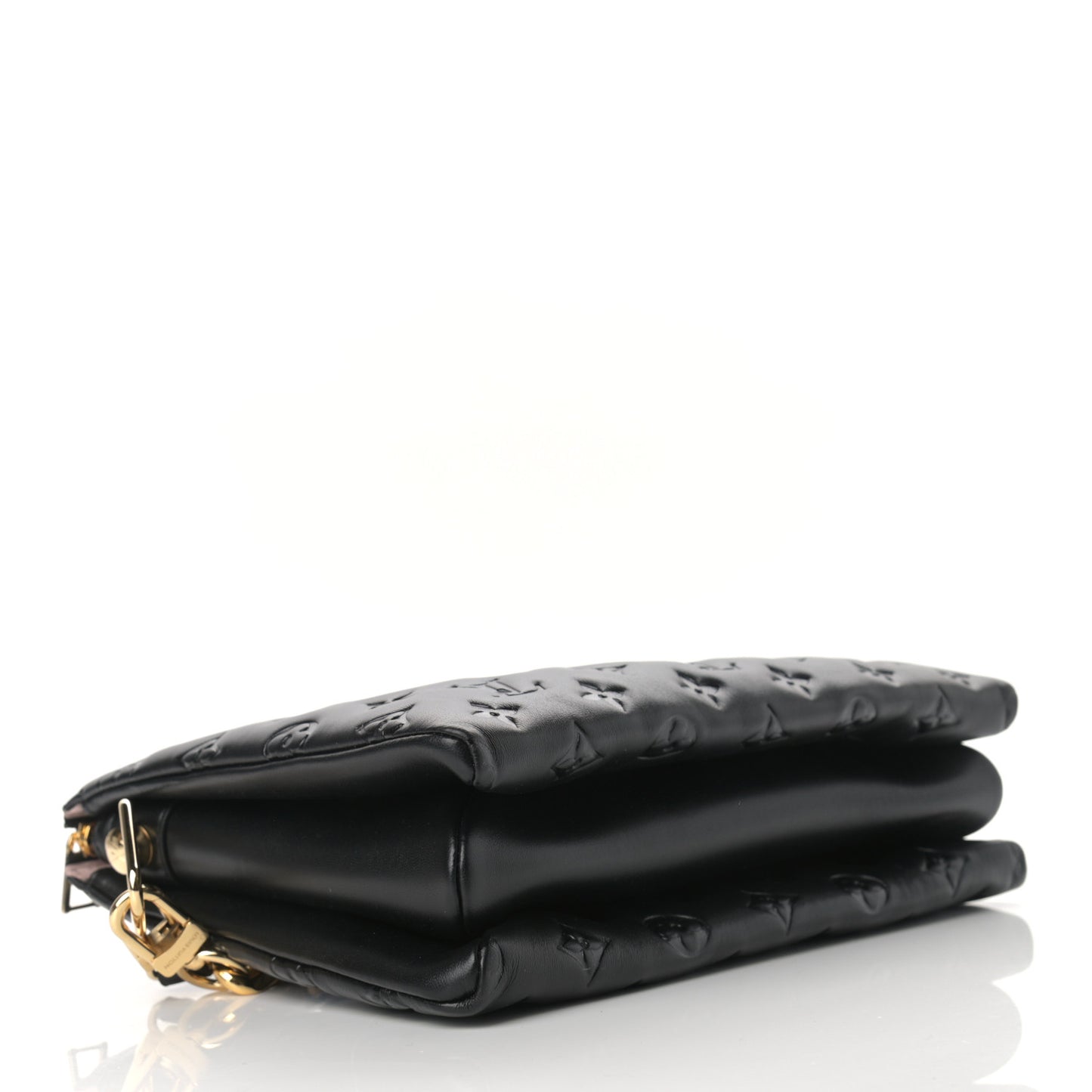 Lambskin Embossed Monogram Coussin PM Black