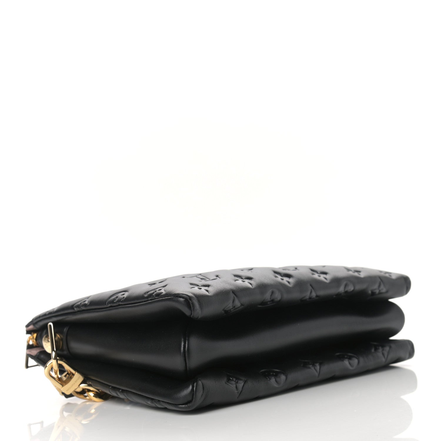 Louis Vuitton Lambskin Embossed Monogram Coussin PM Black 4 of 8