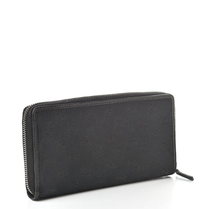 Gucci Monogram Metal Bar Zip Around Wallet Black 3 of 13
