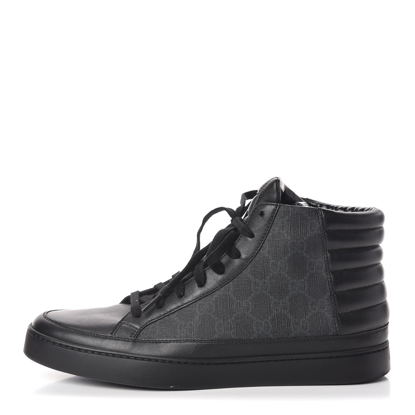 GG Supreme Monogram Calfskin Mens Hightop Sneakers 9.5 Black