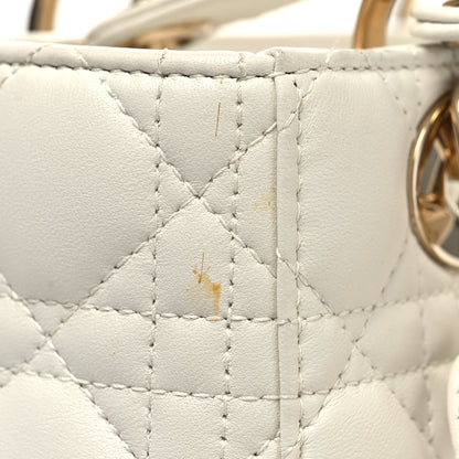 Christian Dior Lambskin Cannage Small My ABCDior Lady Dior White 13 of 13