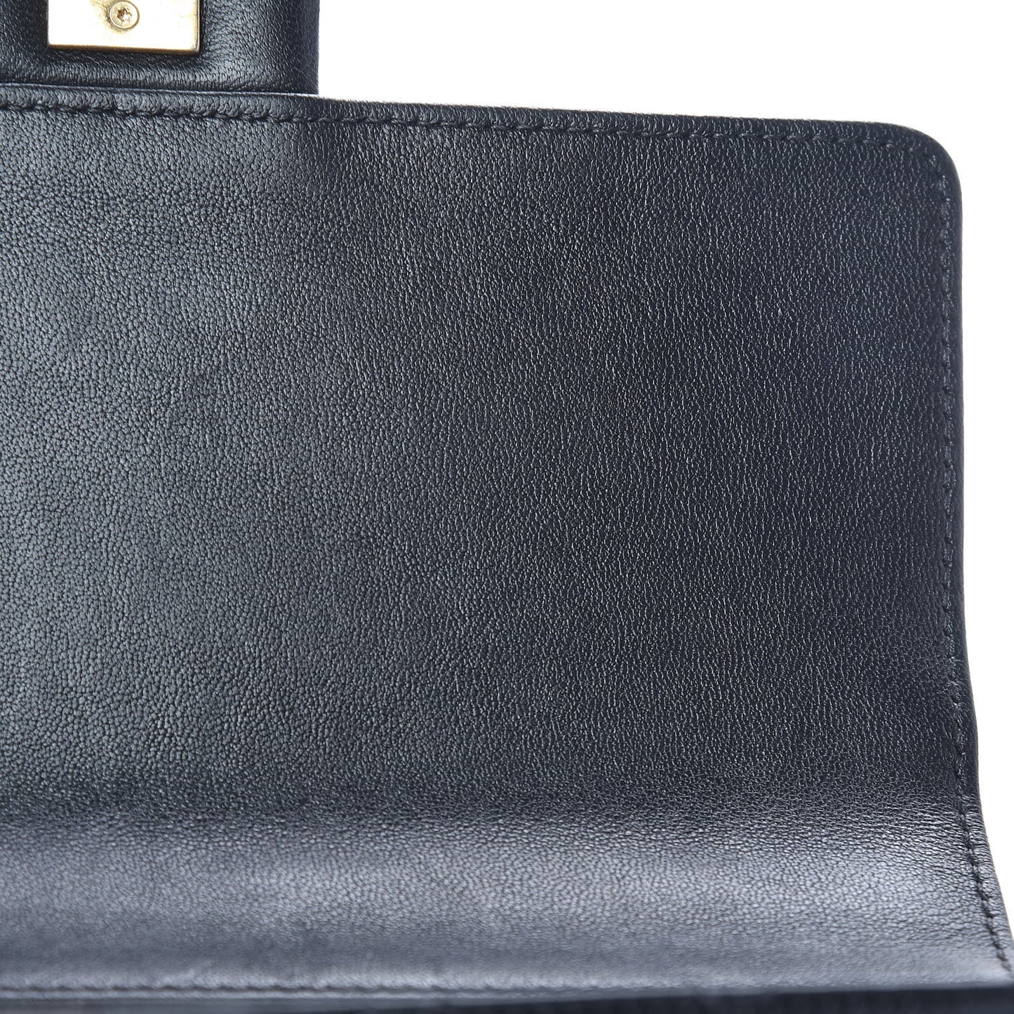 Lambskin Quilted Small Chic Pearls Flap Black