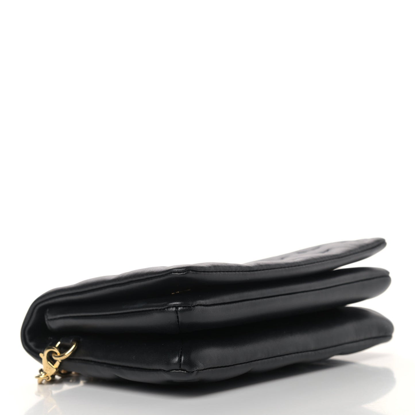 Lambskin Embossed Monogram Pochette Coussin Black