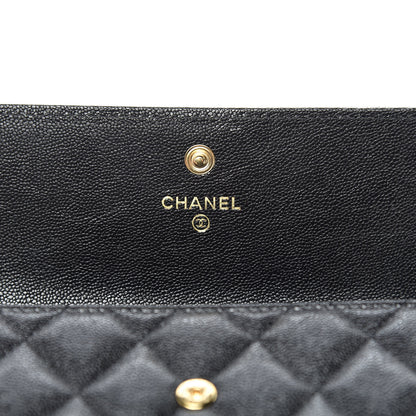 Chanel Caviar Quilted Medium Boy Flap Wallet Black 6 of 9