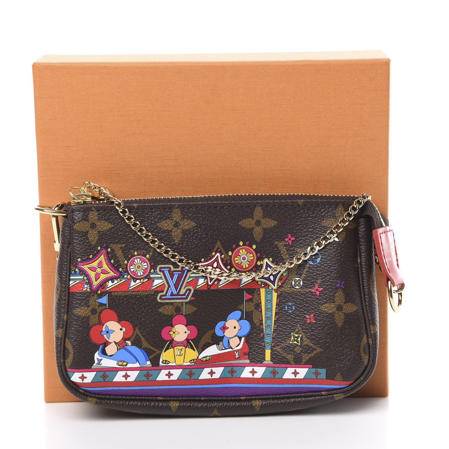 Louis Vuitton Monogram 2020 Christmas Animation Bumper Cars Mini Pochette Accessories Coquelicot 8 of 8