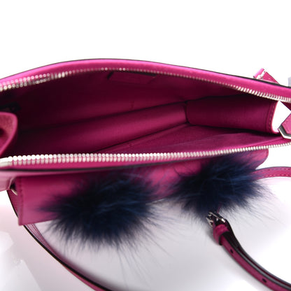 Fendi Vitello Dolce Fox Fur Monster Eyes Mini 2Jours Pouch Magenta 5 of 8