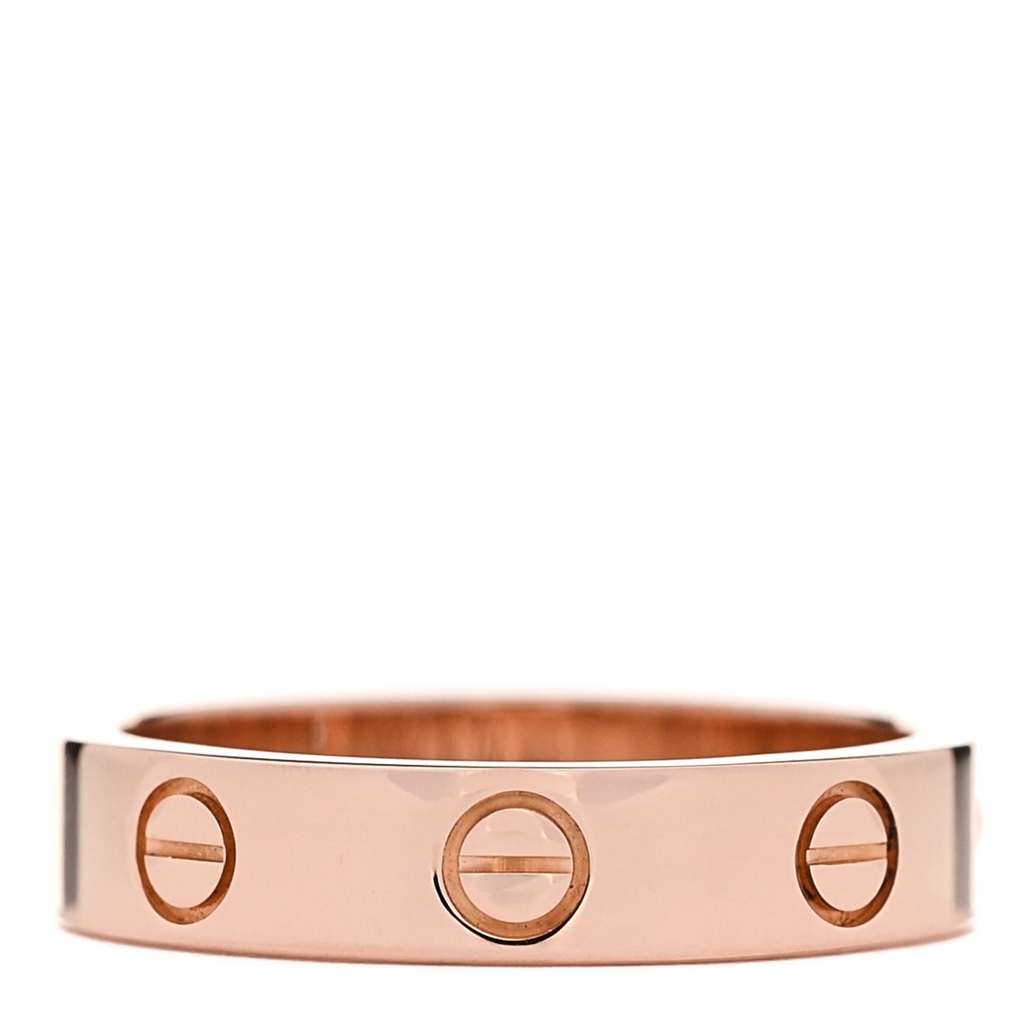 18K Pink Gold Diamond 4mm LOVE Wedding Band Ring 50 5.25