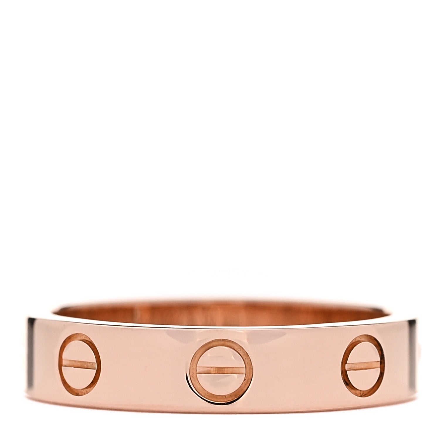 Cartier 18K Pink Gold Diamond 4mm LOVE Wedding Band Ring 50 5.25 3 of 4