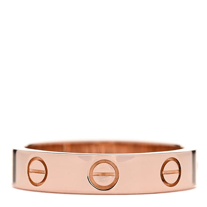 Cartier 18K Pink Gold Diamond 4mm LOVE Wedding Band Ring 50 5.25 3 of 4