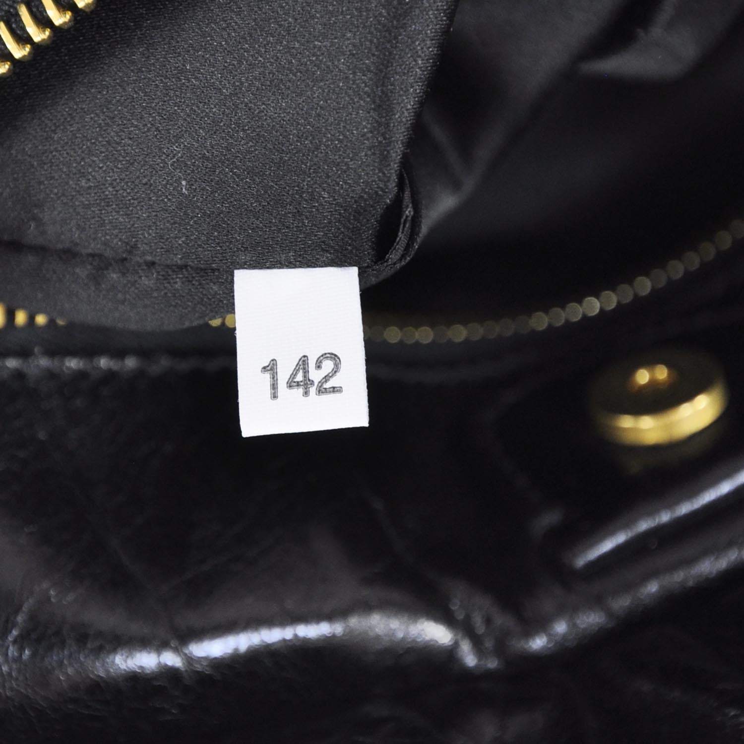 Miu Miu Leather Vitello Lux Gathered Tote Black 8 of 8