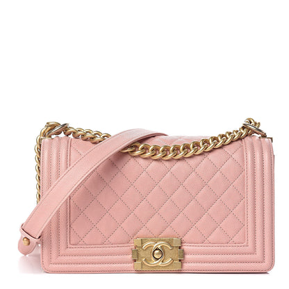 Chanel Caviar Quilted Medium Boy Flap Light Pink 1 of 11