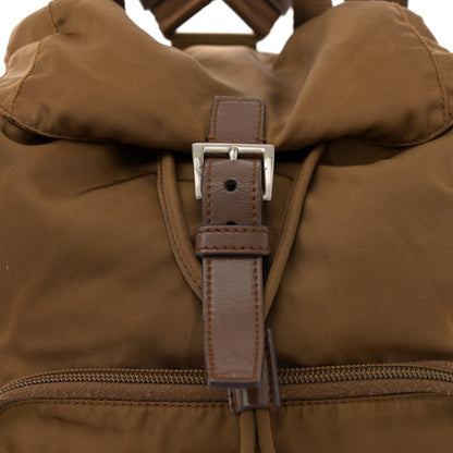 Prada Nylon Vela Medium Cinch Backpack Sughero 8 of 12