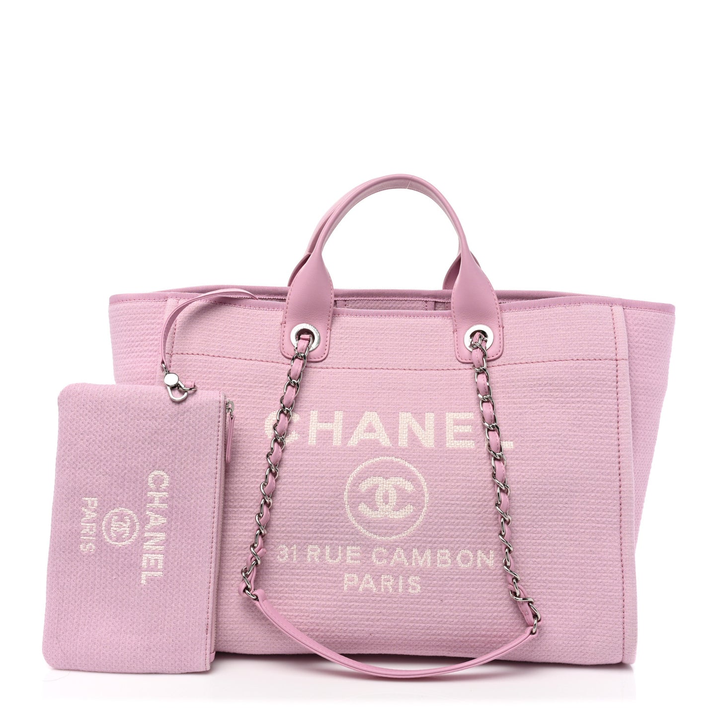 Mixed Fibers Medium Deauville Tote Dark Pink