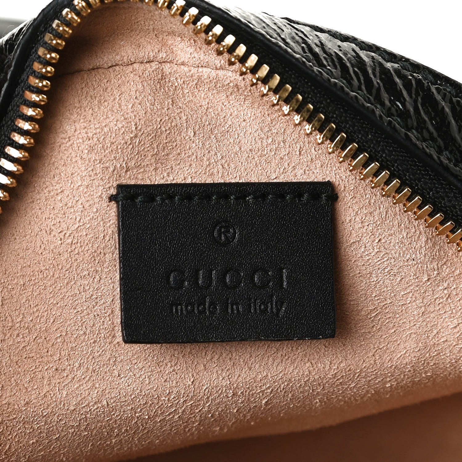 Gucci Suede Patent Web Mini Ophidia Round Shoulder Bag Black 6 of 12