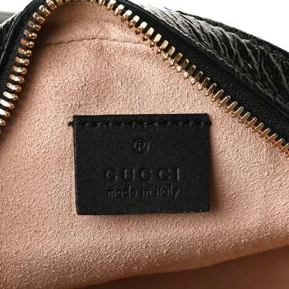 Gucci Suede Patent Web Mini Ophidia Round Shoulder Bag Black 6 of 12
