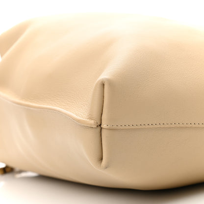 Saint Laurent Smooth Calfskin Small Suzanne Hobo Ivory Natural 11 of 13