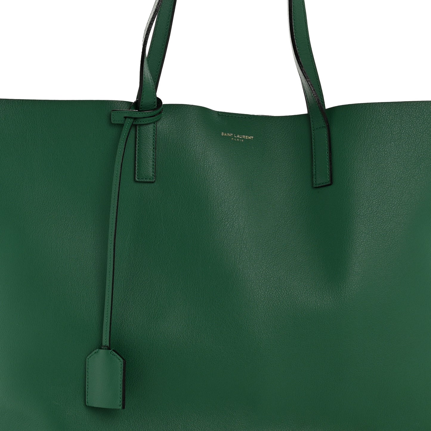 Calfskin Large Shopping Tote Emerald Green