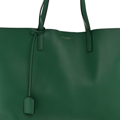 Saint Laurent Calfskin Large Shopping Tote Emerald Green 9 of 13