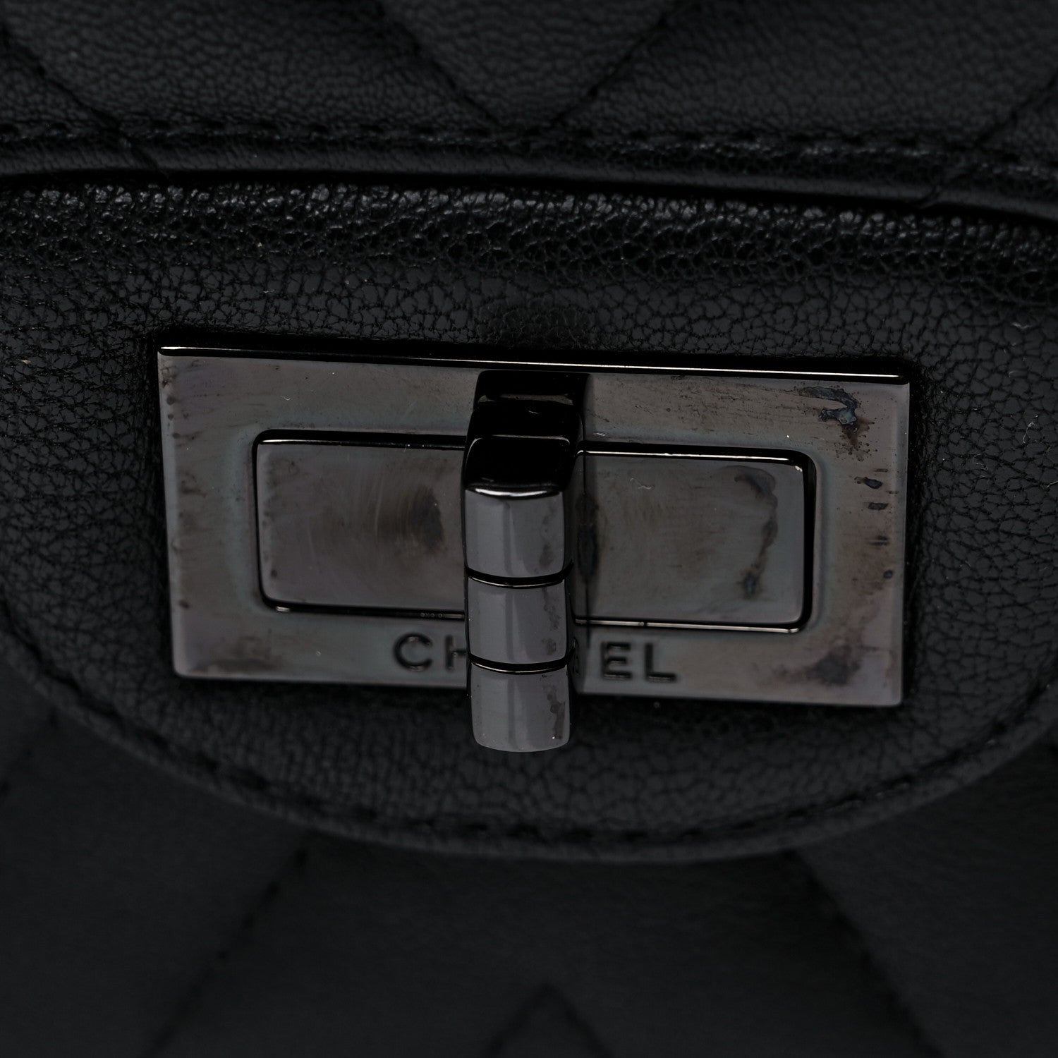Chanel Sheepskin Chevron Quilted 2.55 Reissue 227 Flap So Black 14 of 15