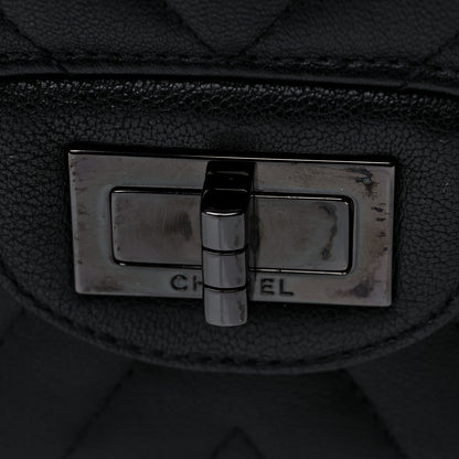 Chanel Sheepskin Chevron Quilted 2.55 Reissue 227 Flap So Black 14 of 15