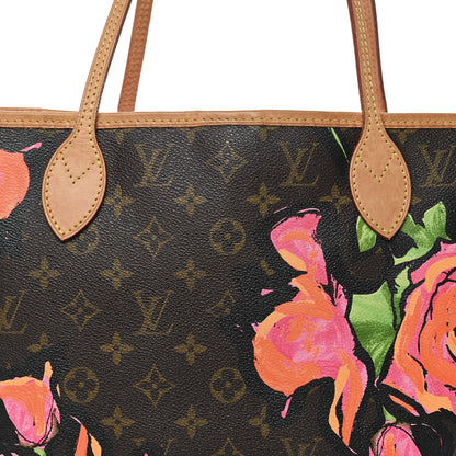 Louis Vuitton Monogram Roses Neverfull MM 8 of 13