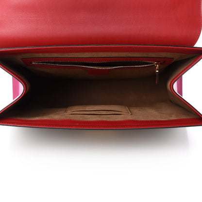 Gucci GG Supreme Monogram Calfskin Medium Padlock Top Handle Bag Beige Hibiscus Red New Rosette 5 of 10