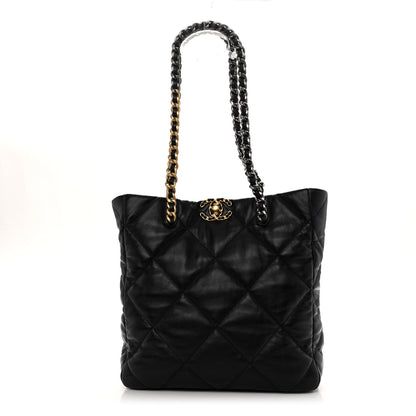 Chanel Lambskin Quilted Chanel 19 Shopping Bag Black 1 of 11