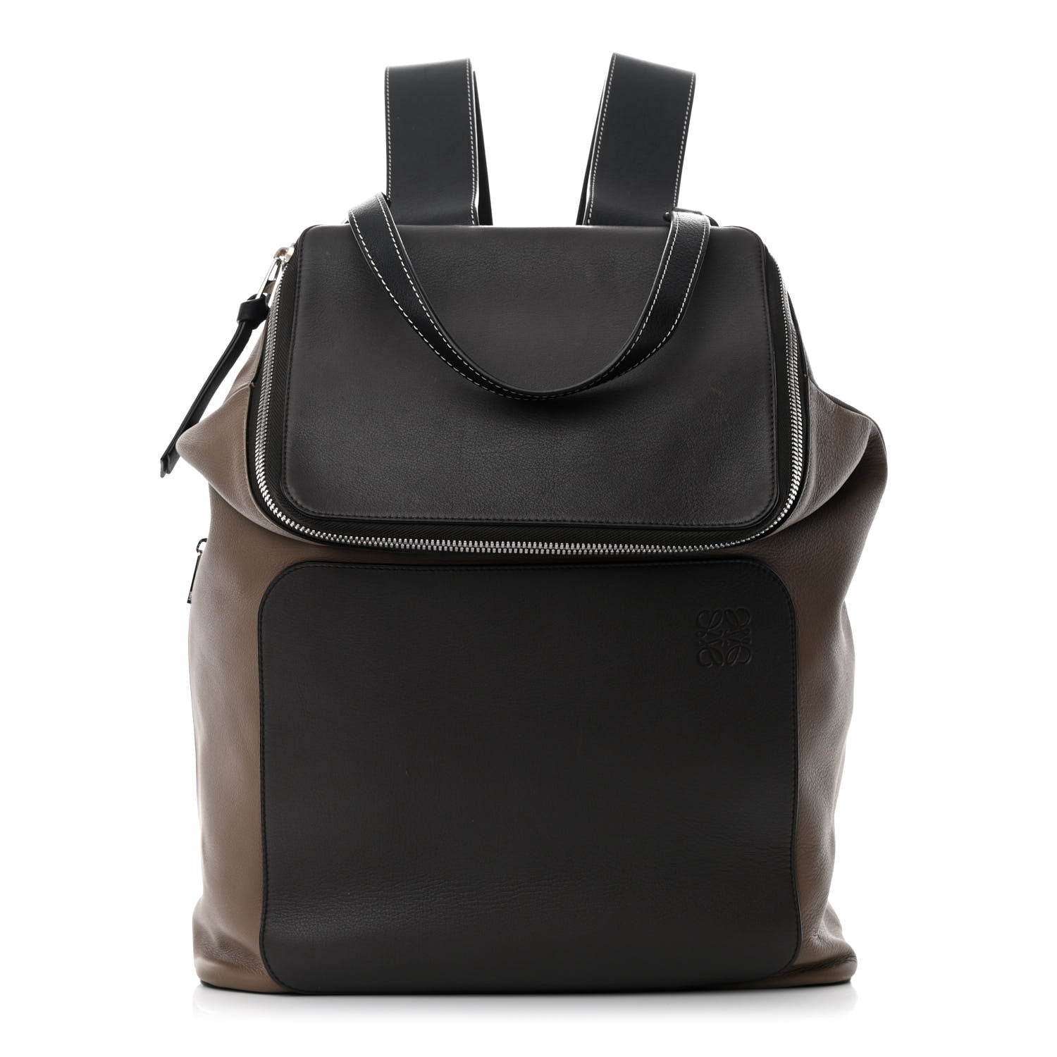 Loewe Calfskin Goya Backpack Black Beige 1 of 14