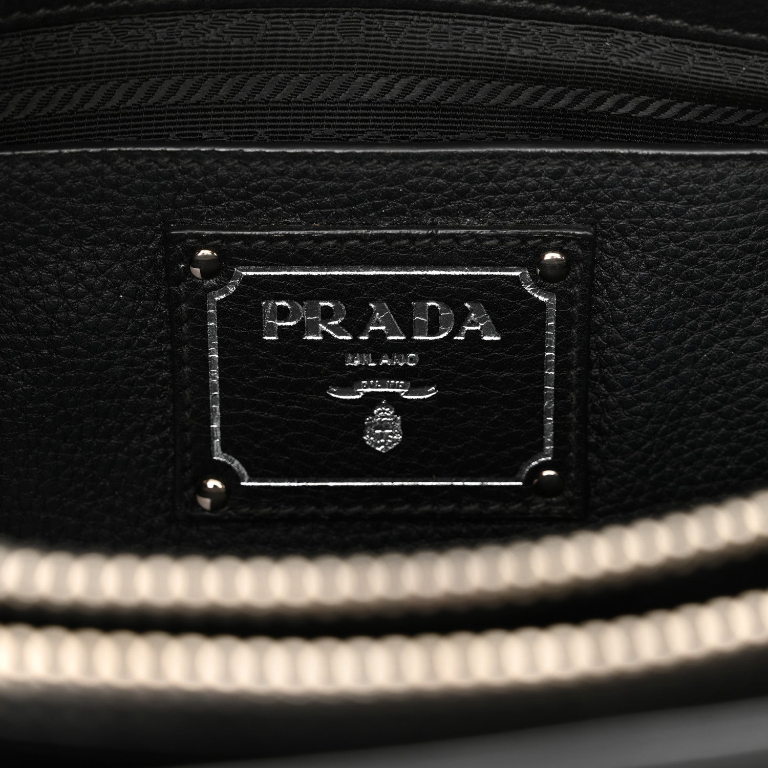 Prada Vitello Phenix Top Handle Bag Black 8 of 15