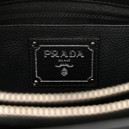 Prada Vitello Phenix Top Handle Bag Black 8 of 15