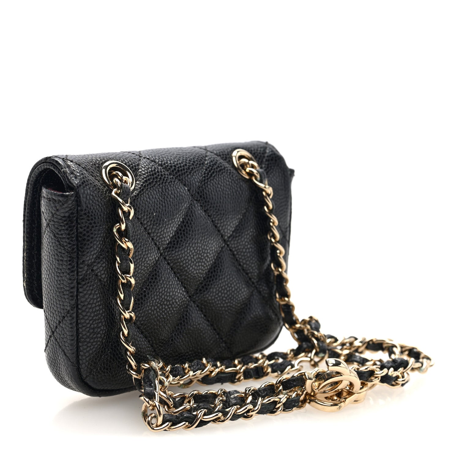 Chanel Caviar Quilted Mini Chain Belt Bag Black 3 of 10