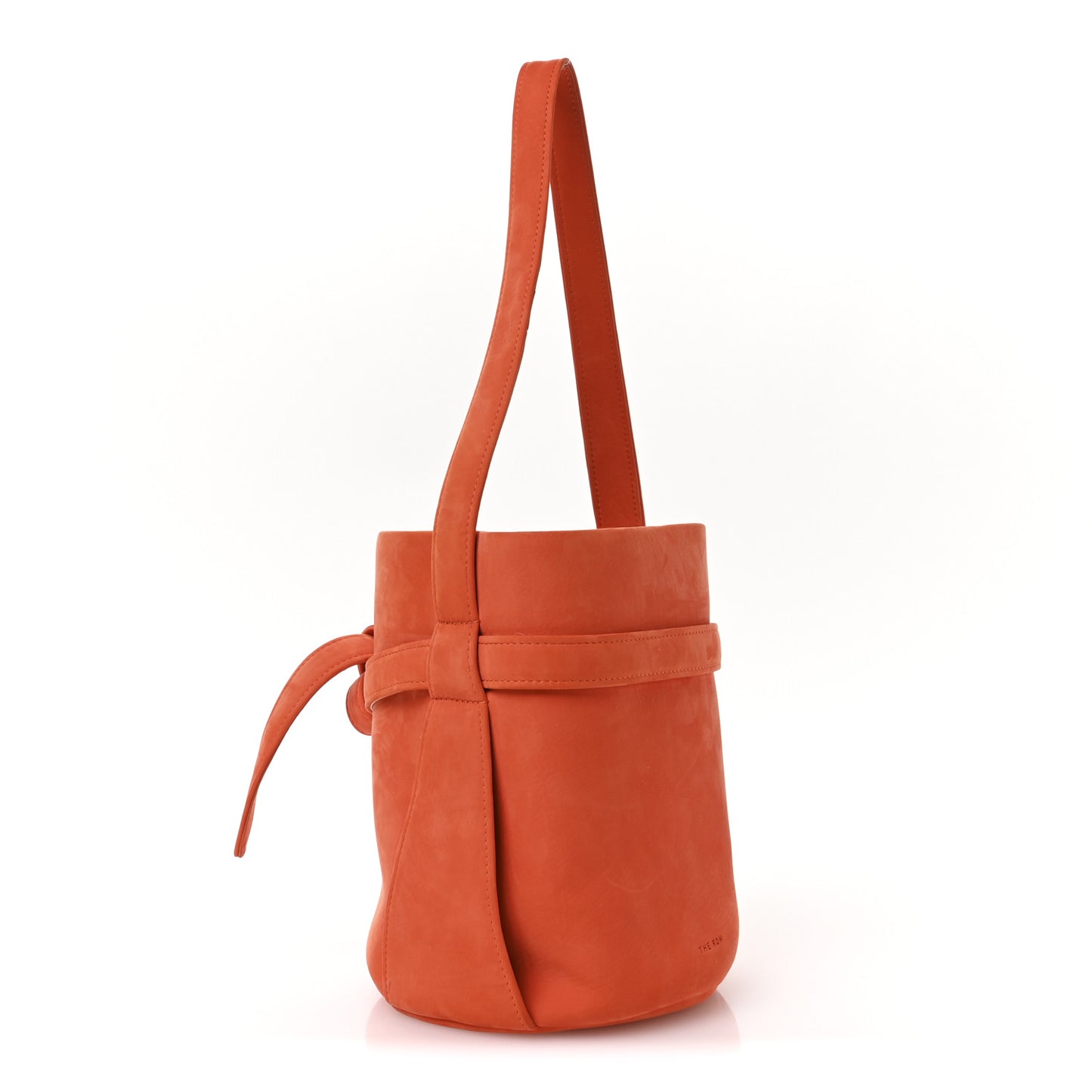 Nubuck Mini Leo Bucket Bag Orange