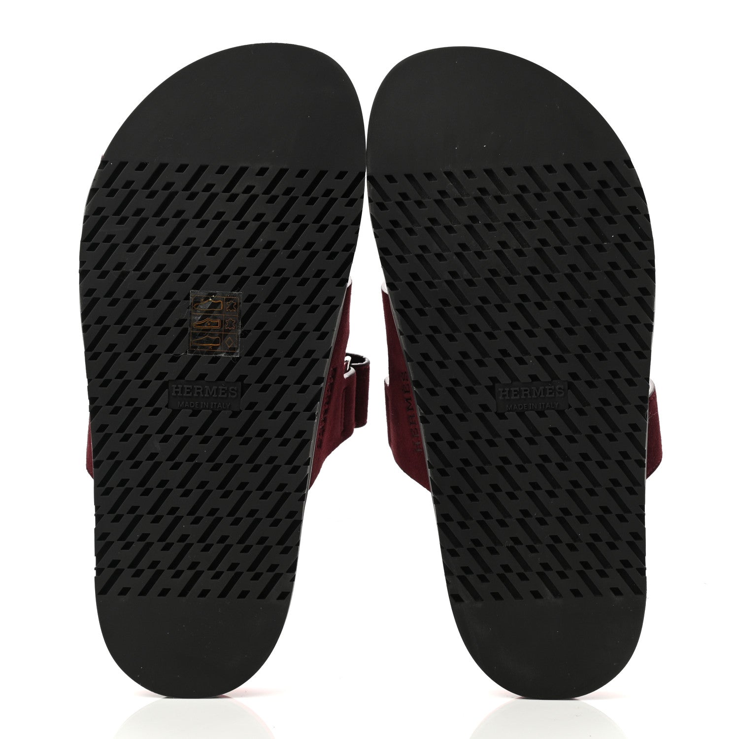 Hermes Suede Goatskin Womens Chypre Sandals 37 Rouge Marsala 5 of 9