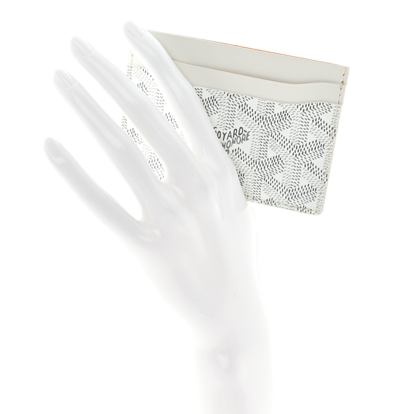 Goyardine Saint Sulpice Card Holder White