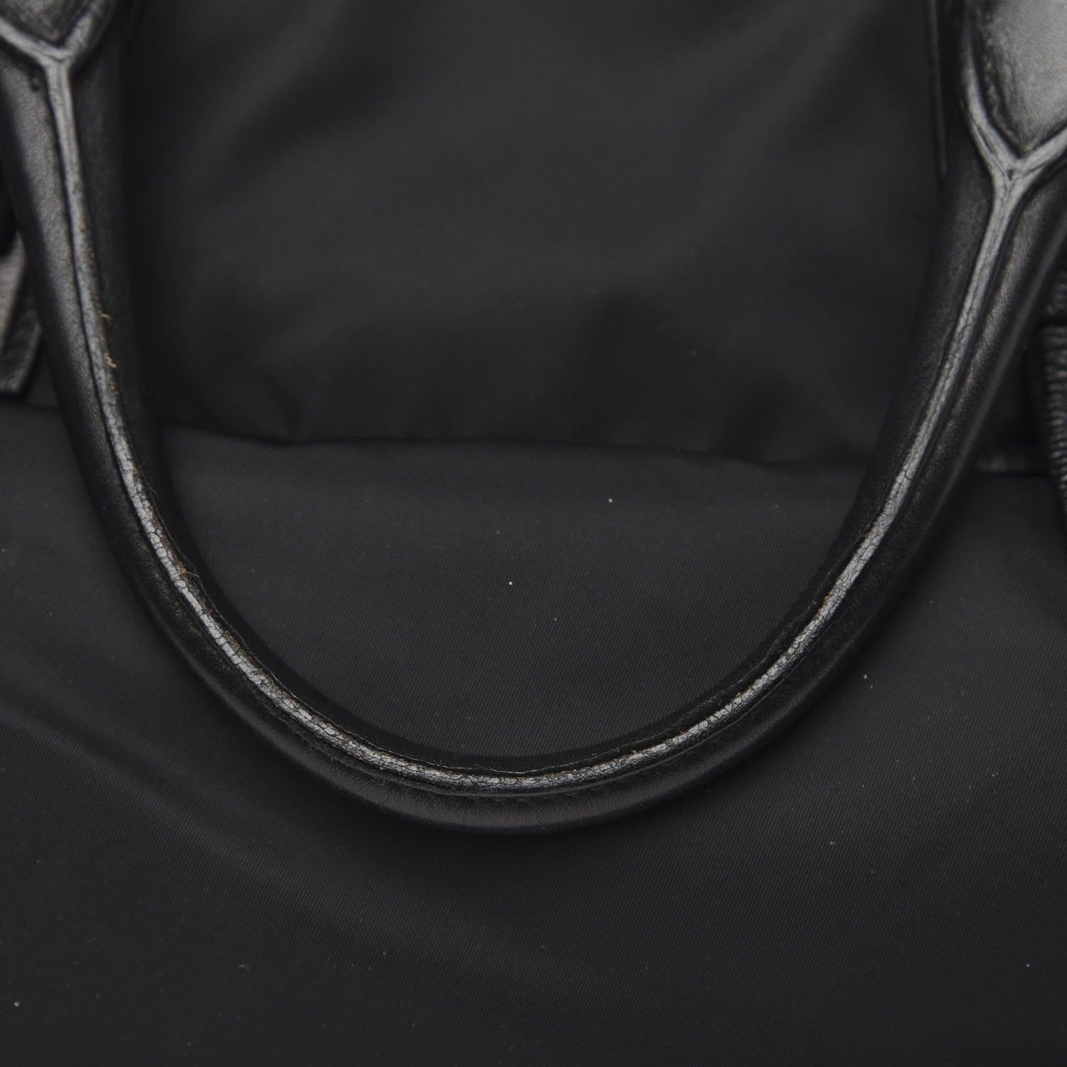 Prada Tessuto Nylon Soft Calf Tote Black 12 of 13
