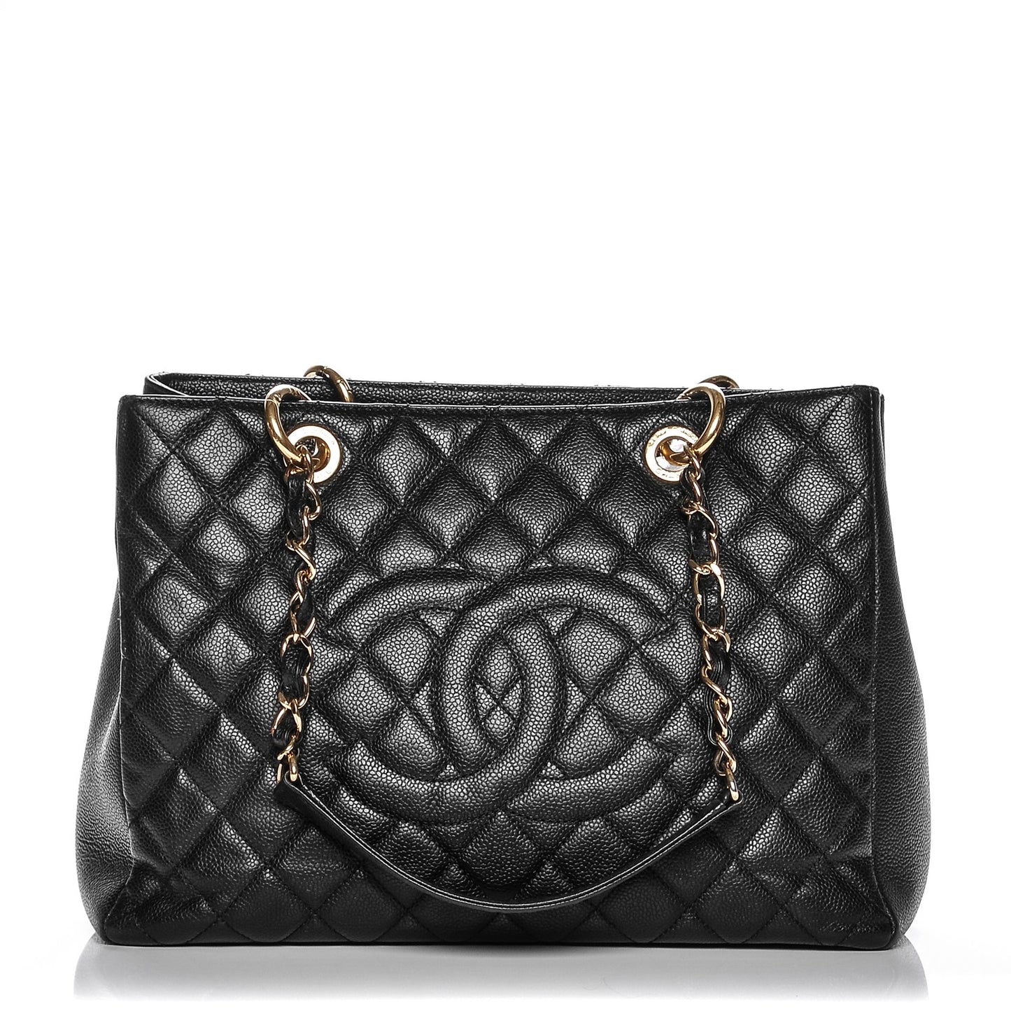 Caviar Quilted Grand Shopping Tote GST Black