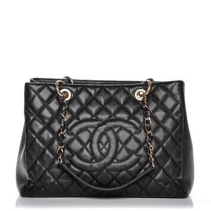 Chanel Caviar Quilted Grand Shopping Tote GST Black 1 of 7