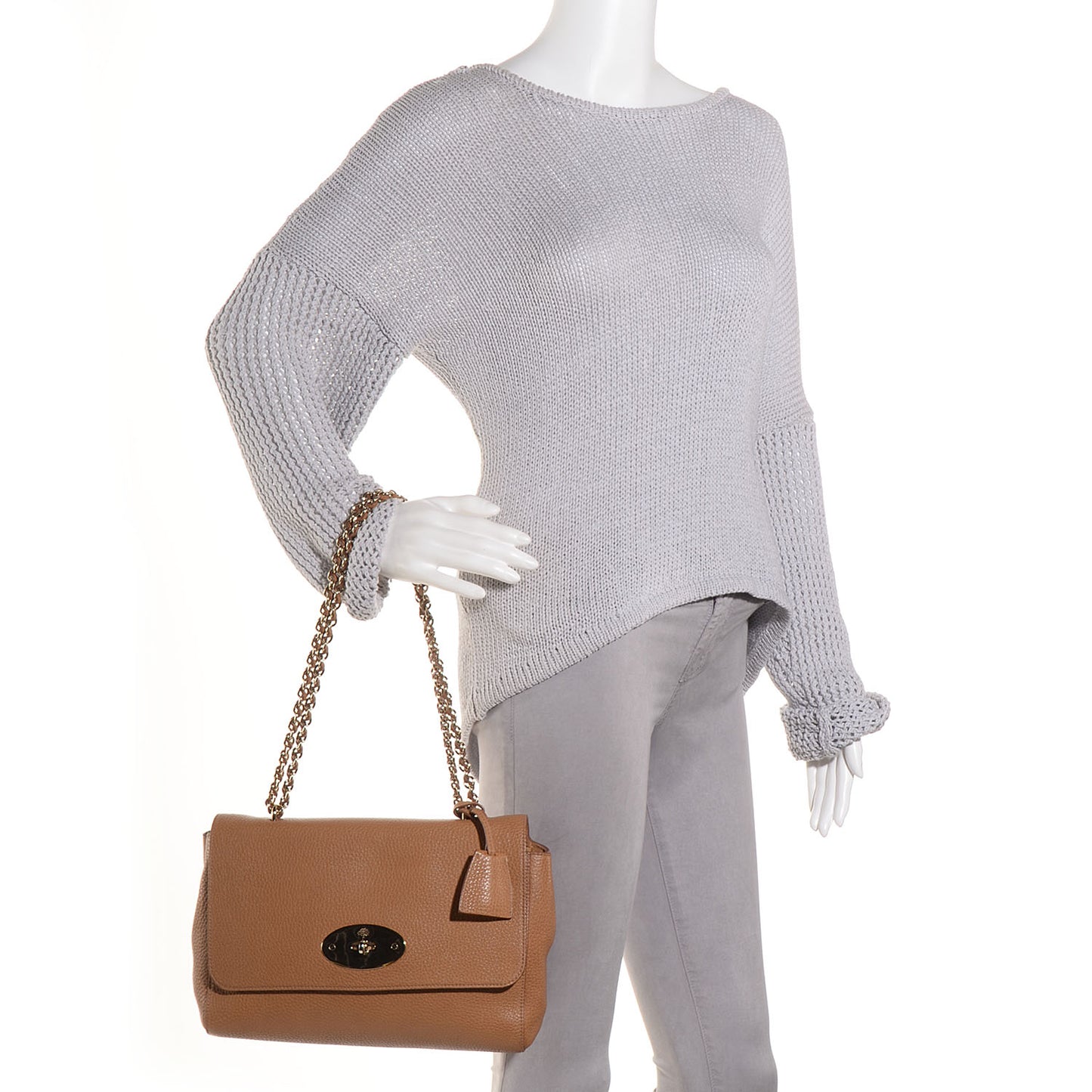 Soft Grain Leather Medium Lily Deer Brown