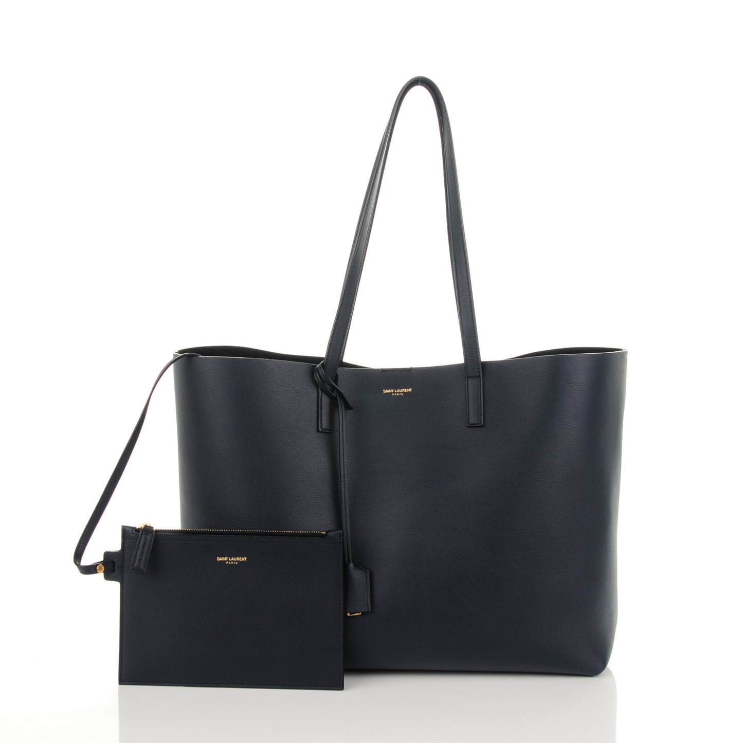 Calfskin Large Shopping Tote Deep Marine