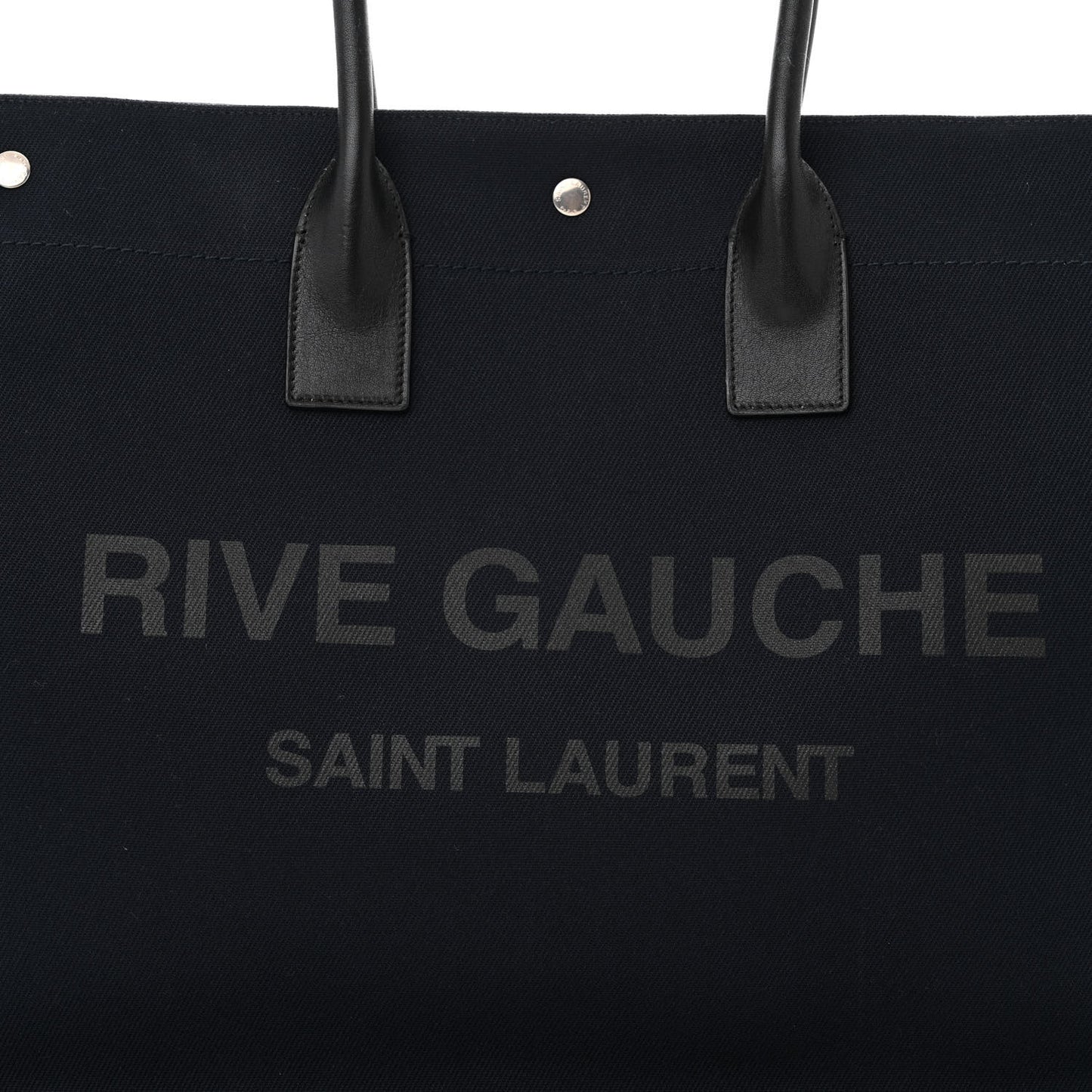 Linen Calfskin Rive Gauche Tote Navy