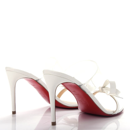 Christian Louboutin Patent PVC Just Nodo 85 Slide Sandals 36.5 White 4 of 11